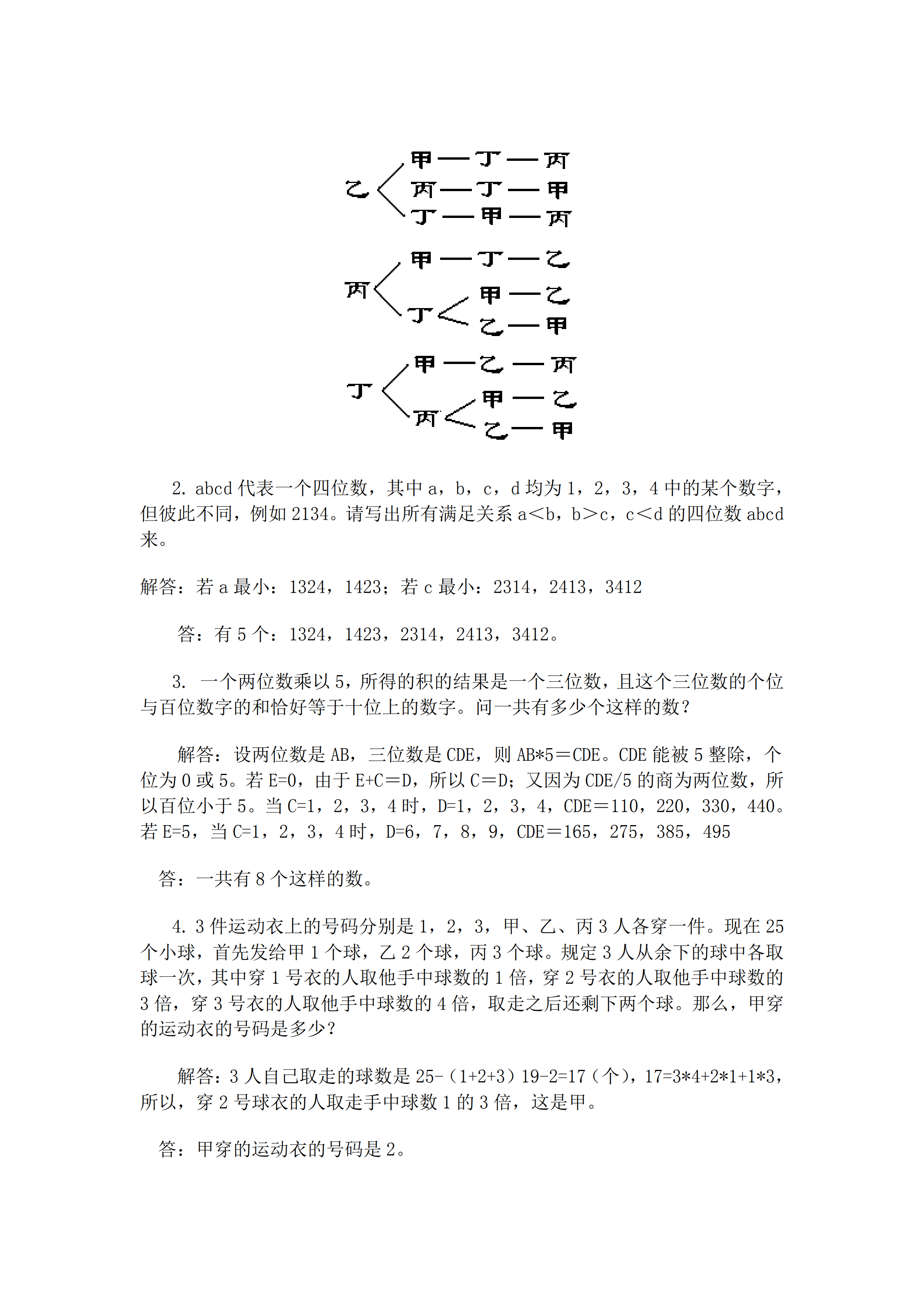 小升初數(shù)學(xué)復(fù)習(xí)專題七：列舉法